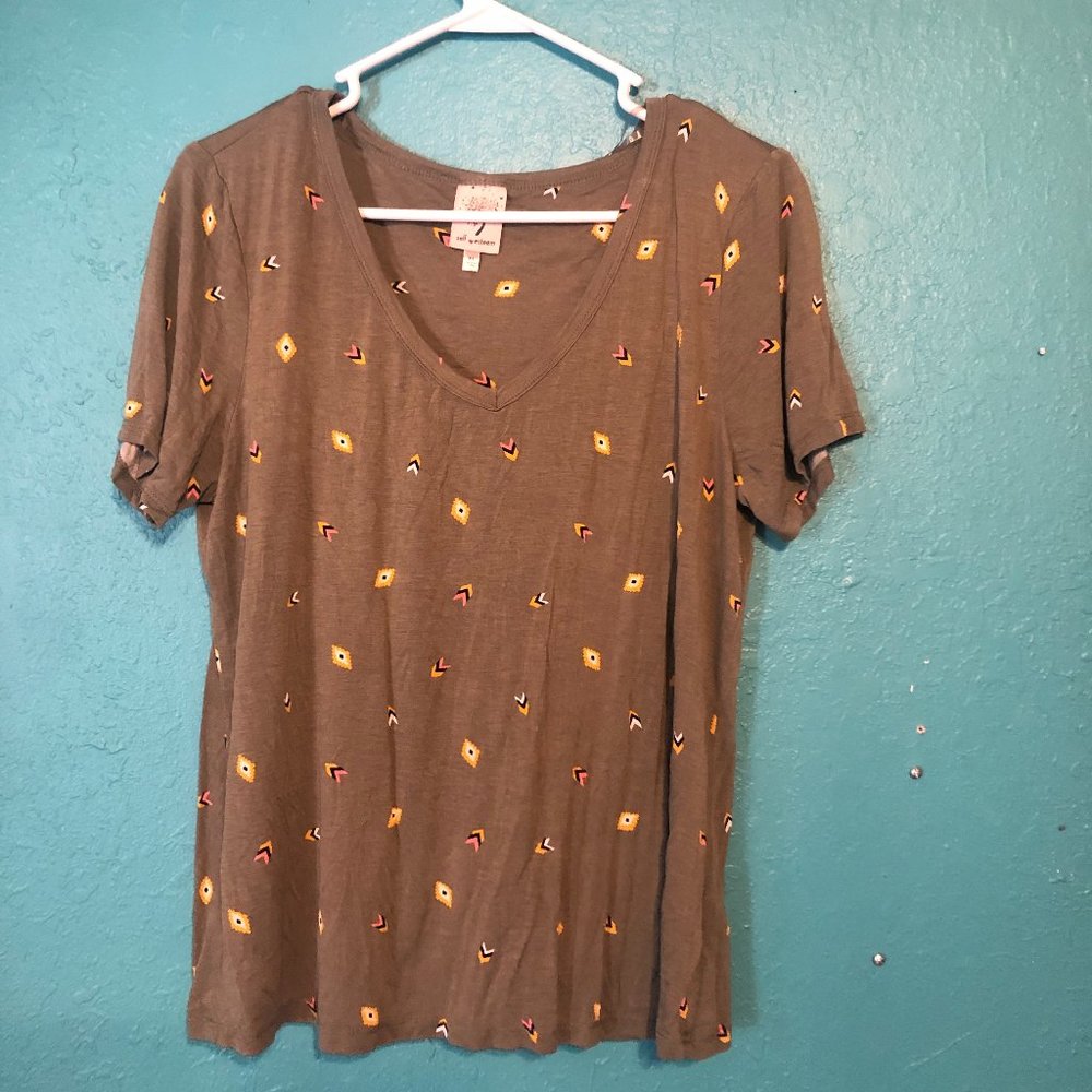 Self Esteem Geometric Shape v-neck top